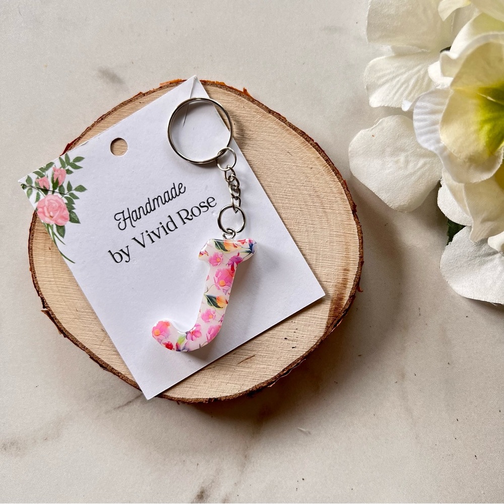 Handmade Initial Keychain | Letter J